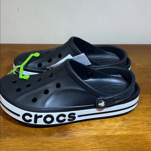 CROC UNIXES Bayaband Black Clogs size M 11 - Picture 2 of 6